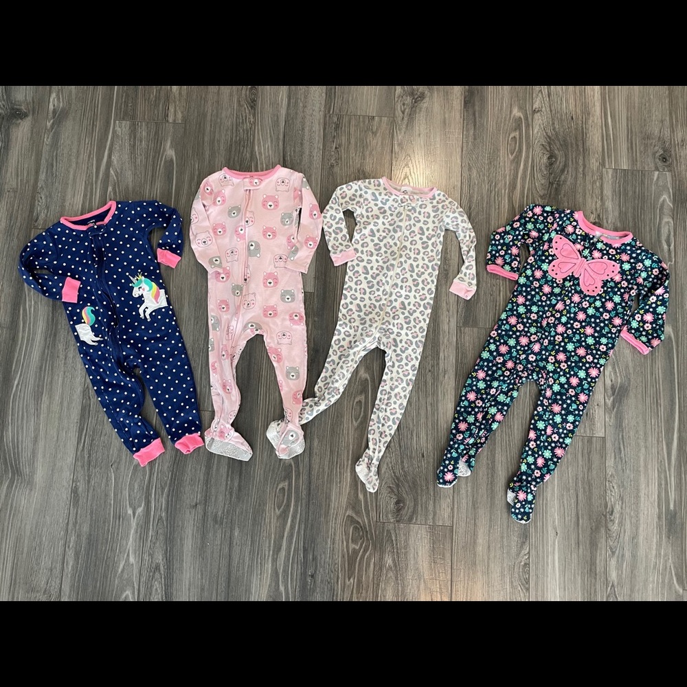 Girls 18 Month Pajamas ~ Set of 4